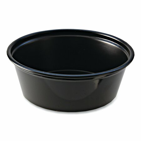FABRI-KAL Portion Cups, 1.5 oz, Squat, Black, 2500PK PC150SB